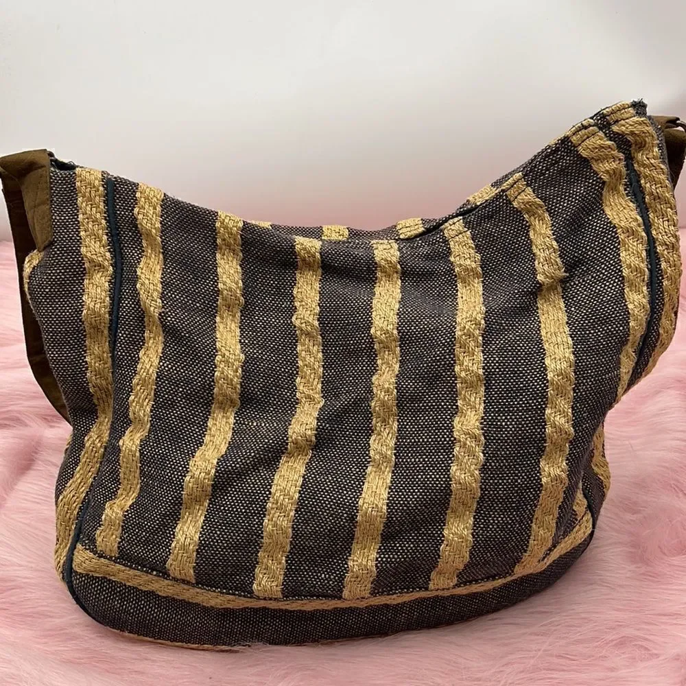 O’Neill burlap jute summer beach shoulder crossbody bag